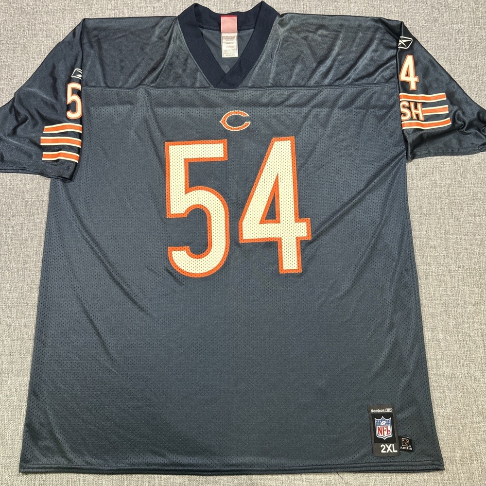 Chicago Bears Brian Urlacher #54 Size 2XL Navy Jersey NFL Authentic Reebok